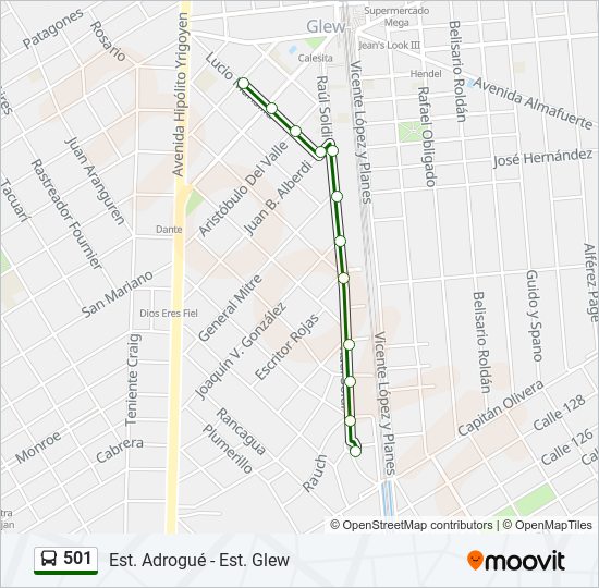 Mapa de 501 de Colectivo