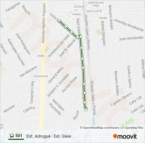 501 Colectivo Line Map