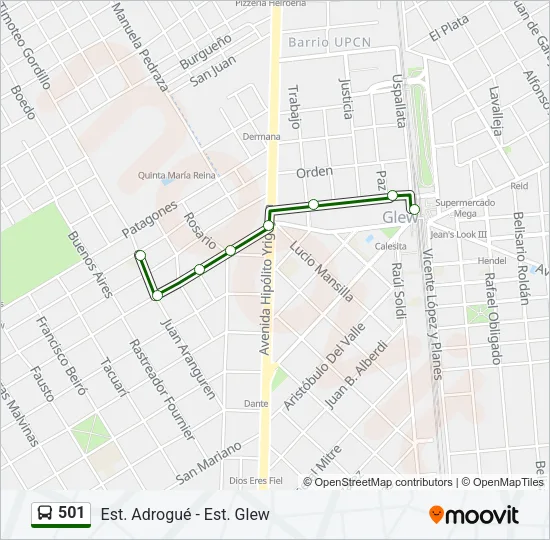 501 Colectivo Line Map