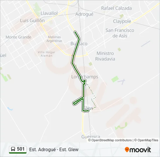 501 Colectivo Line Map