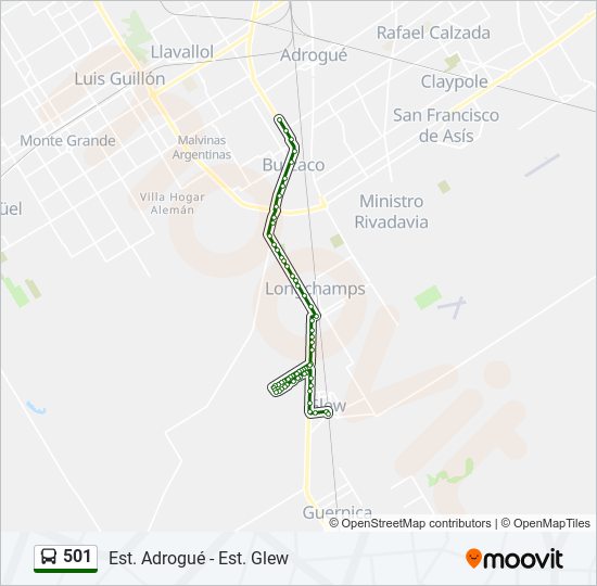 501 Colectivo Line Map