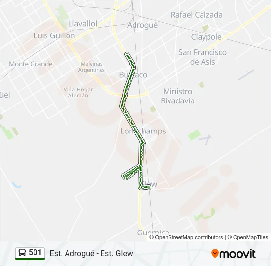 501 Colectivo Line Map