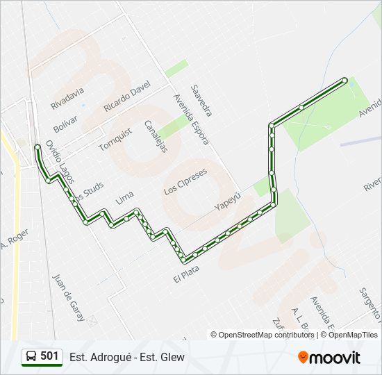 501 Colectivo Line Map