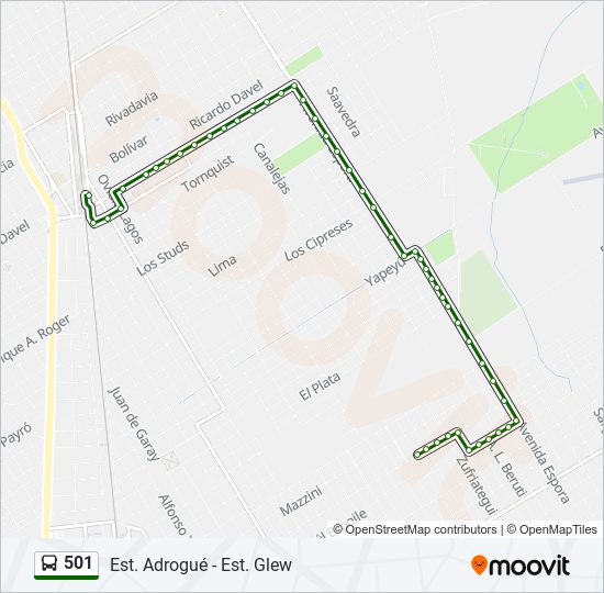 Mapa de 501 de Colectivo