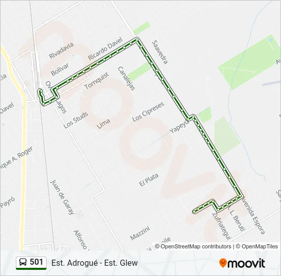 501 Colectivo Line Map