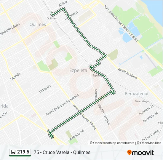 219 5 Colectivo Line Map