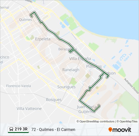 Mapa de 219 3R de Colectivo