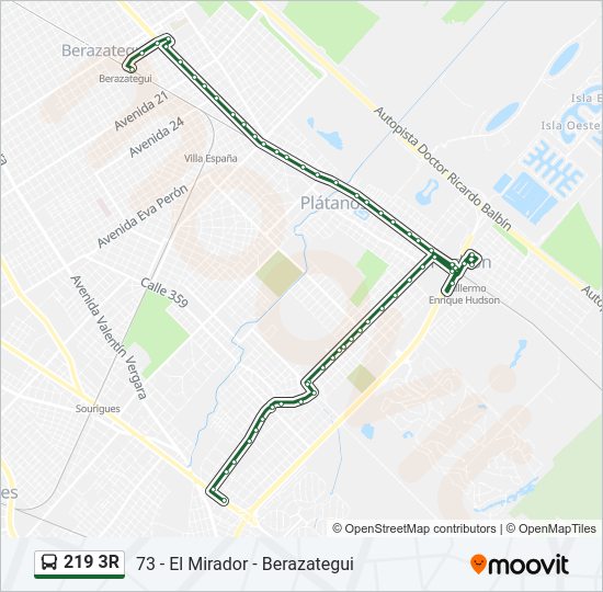 Mapa de 219 3R de Colectivo