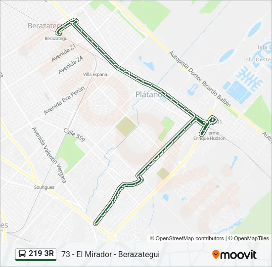219 3R Colectivo Line Map