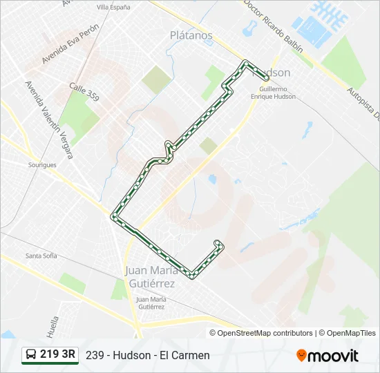 219 3R Colectivo Line Map