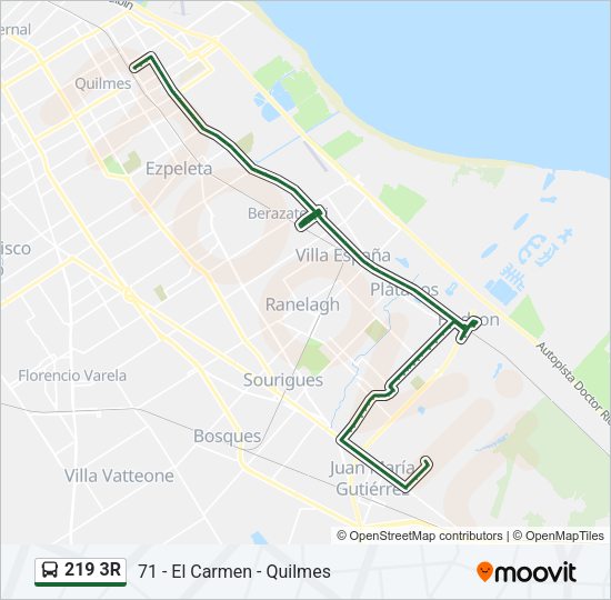 Mapa de 219 3R de Colectivo