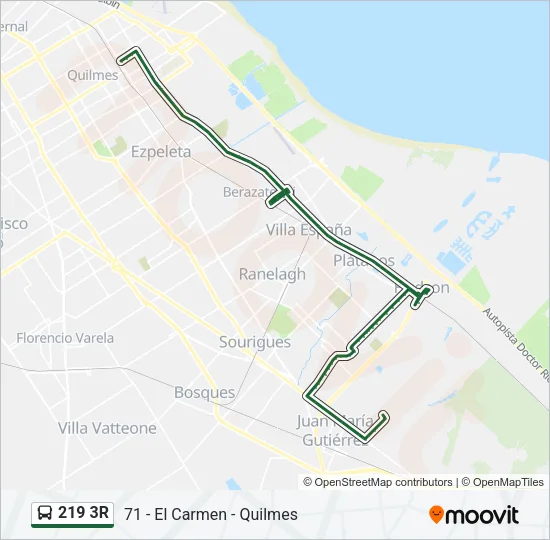 219 3R Colectivo Line Map