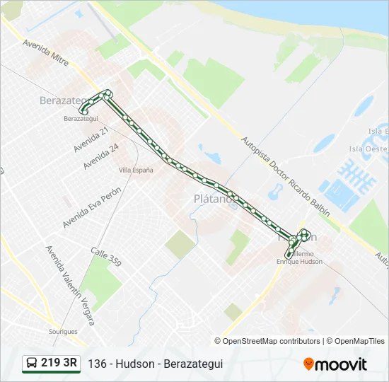 219 3R Colectivo Line Map