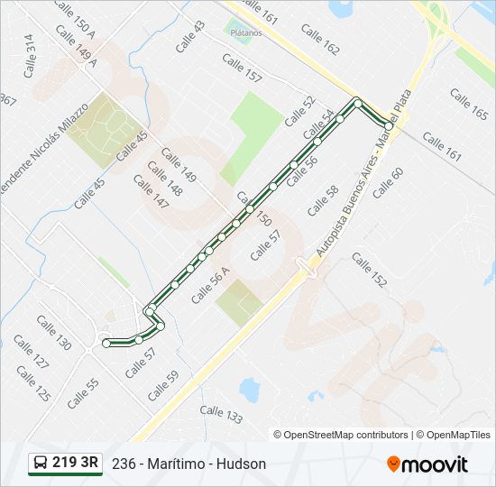 Mapa de 219 3R de Colectivo