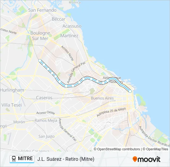 MITRE Train Line Map