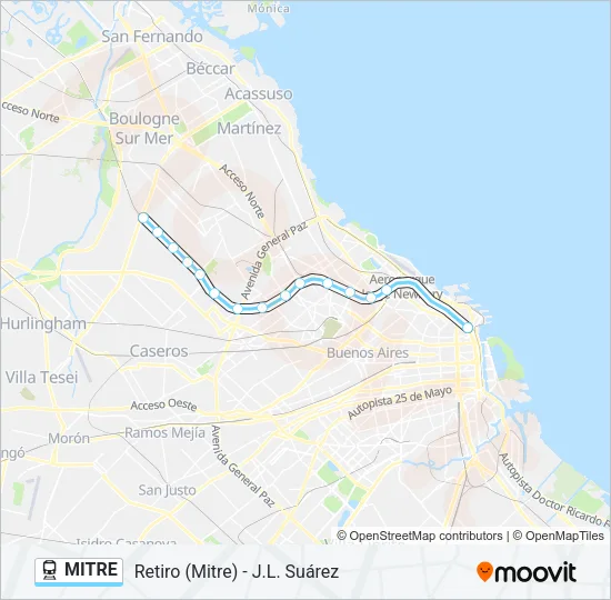 MITRE Train Line Map