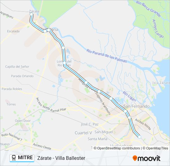 MITRE Train Line Map