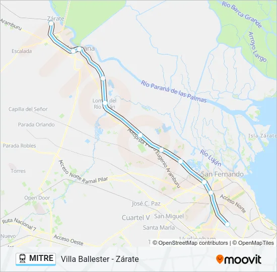 MITRE Train Line Map