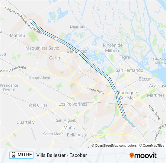 MITRE Train Line Map