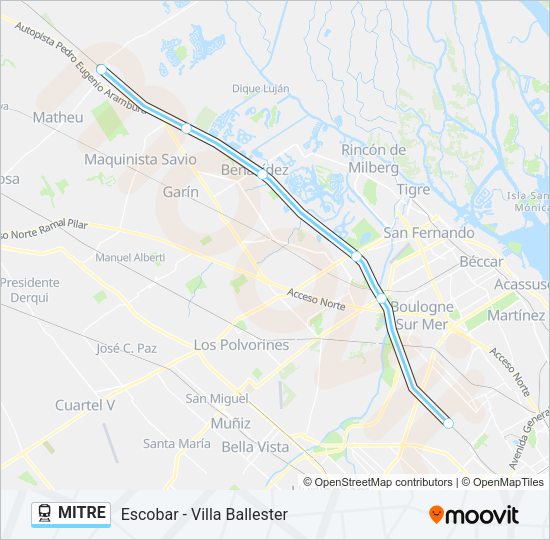 MITRE Train Line Map
