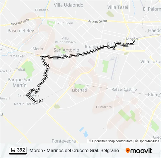 392 Colectivo Line Map