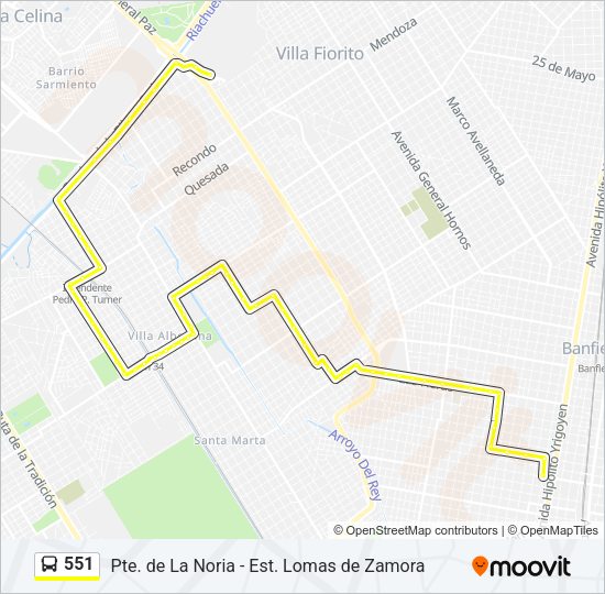 551 Colectivo Line Map