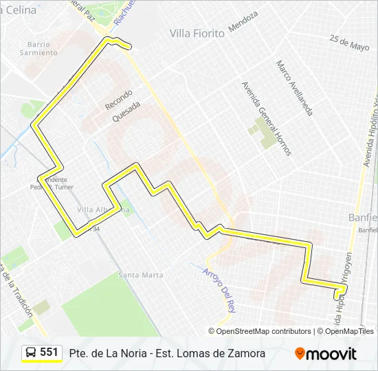 551 Colectivo Line Map