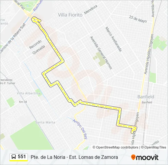 551 Colectivo Line Map