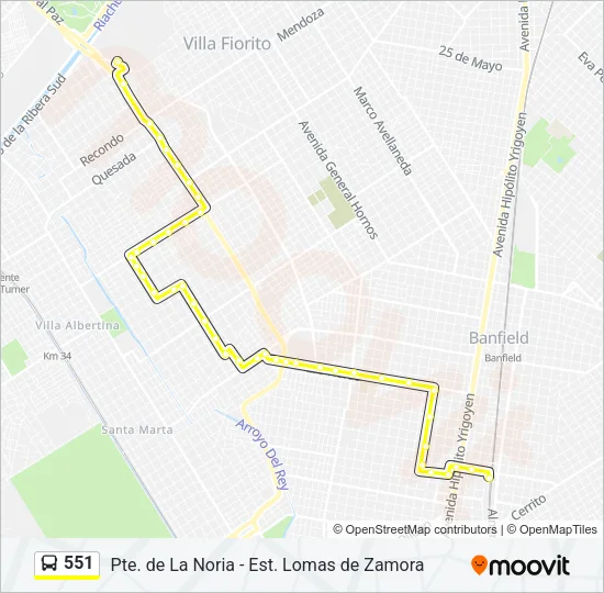551 Colectivo Line Map