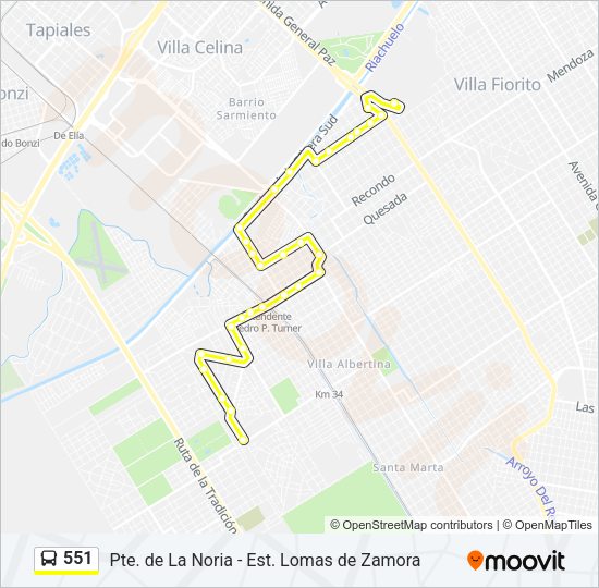 551 Colectivo Line Map