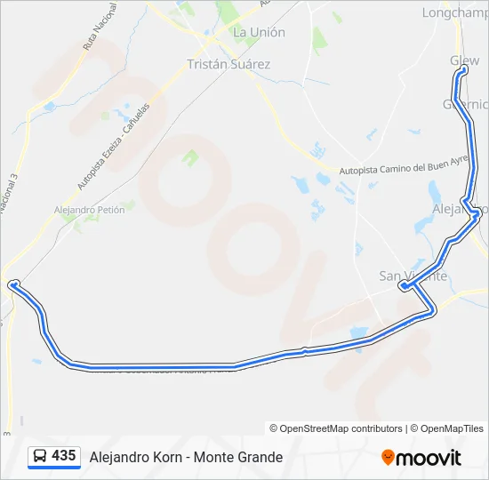 435 Colectivo Line Map