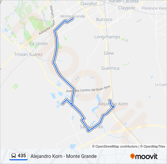 Mapa de 435 de Colectivo