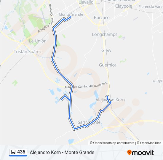 Mapa de 435 de Colectivo