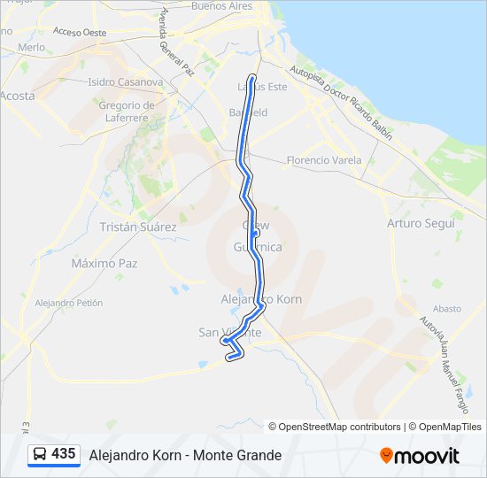 435 Colectivo Line Map