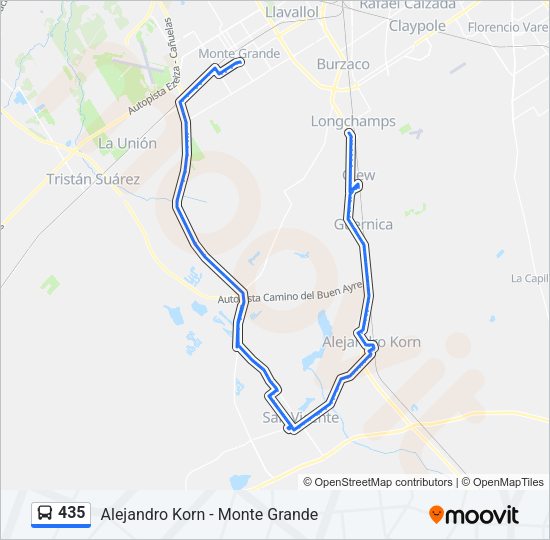 435 Colectivo Line Map