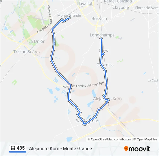 435 Colectivo Line Map