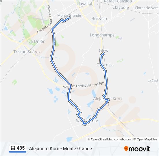 435 Colectivo Line Map
