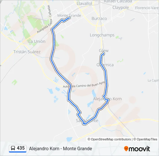 435 Colectivo Line Map