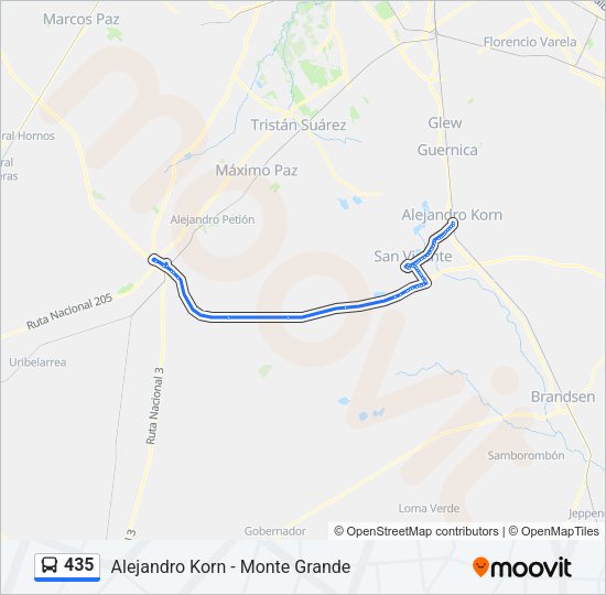435 Colectivo Line Map