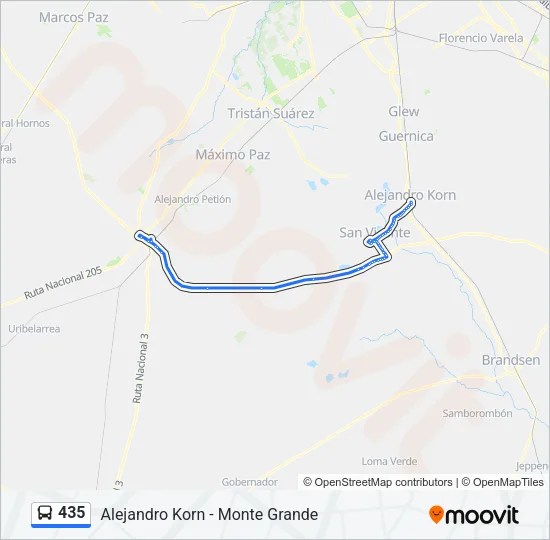 435 Colectivo Line Map