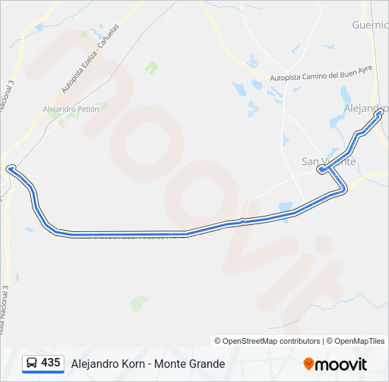 435 Colectivo Line Map