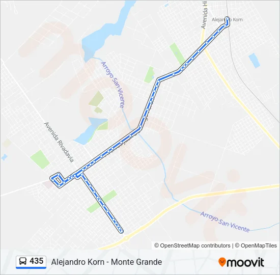 435 Colectivo Line Map