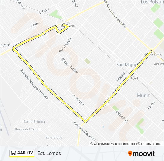 440-02 Colectivo Line Map