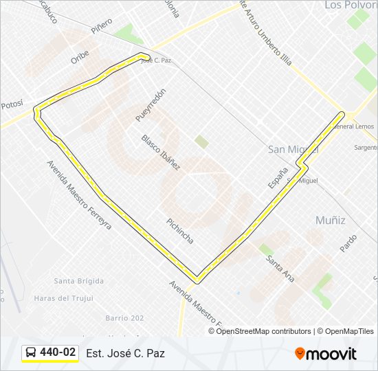 440-02 Colectivo Line Map