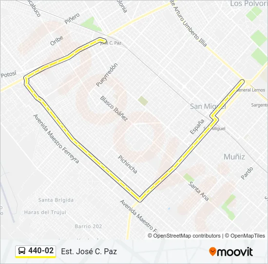 440-02 Colectivo Line Map