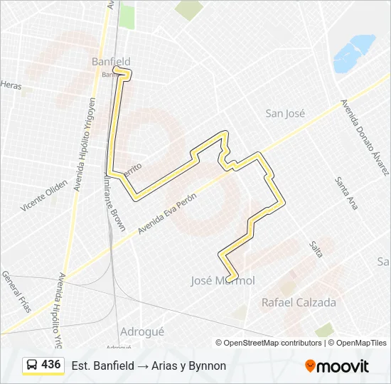 436 Colectivo Line Map