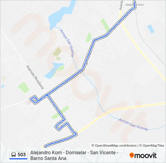 503 Colectivo Line Map