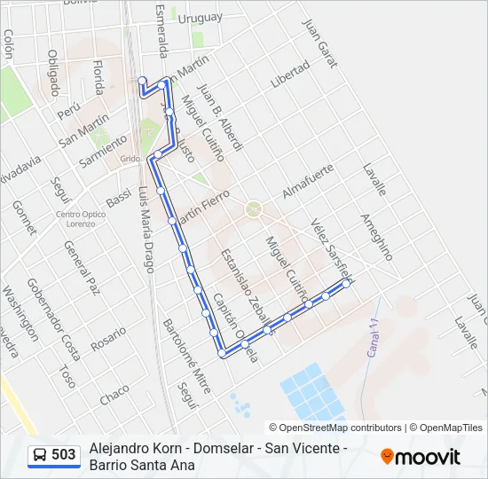 503 Colectivo Line Map