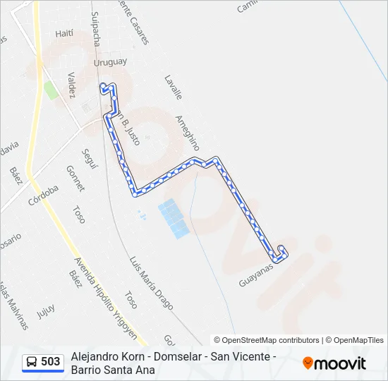 503 Colectivo Line Map