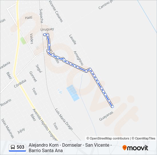 503 Colectivo Line Map